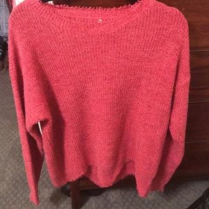 Pink with mild black stitching sweater